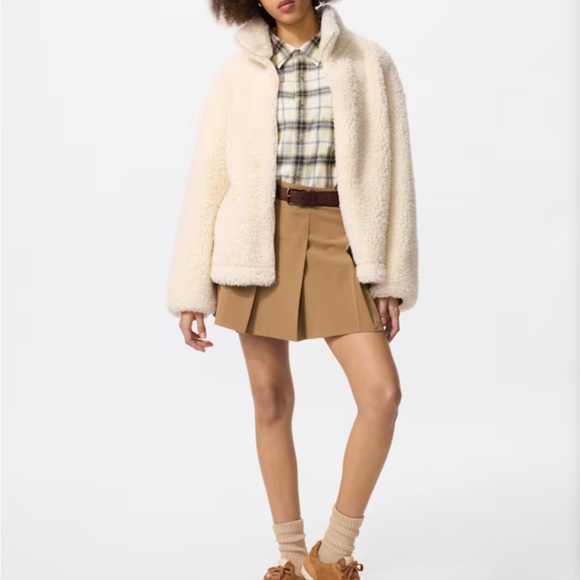 Uniqlo NWT Teddy Fleece Navy zip-up Jacket - Picture 5 of 13